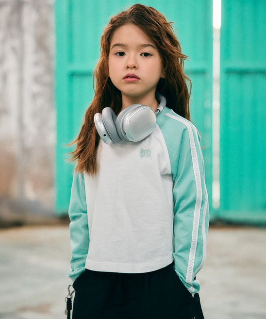 BROWNBREATH KIDS GIRL RAGLAN TAG LONGSLEEVE - MINT KLSWLTW01MT 488845