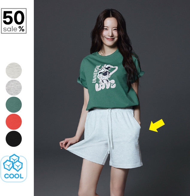 폴햄 여성 여름 기본 트레이닝 반바지 면 츄리닝 24인치 3부 4부 체육복 G2PT2010