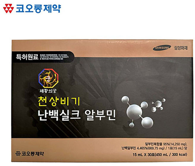 [코오롱제약] 기력회복 천상비기 난백실크 알부민 스틱 30포 단백질, 1개, 30회분