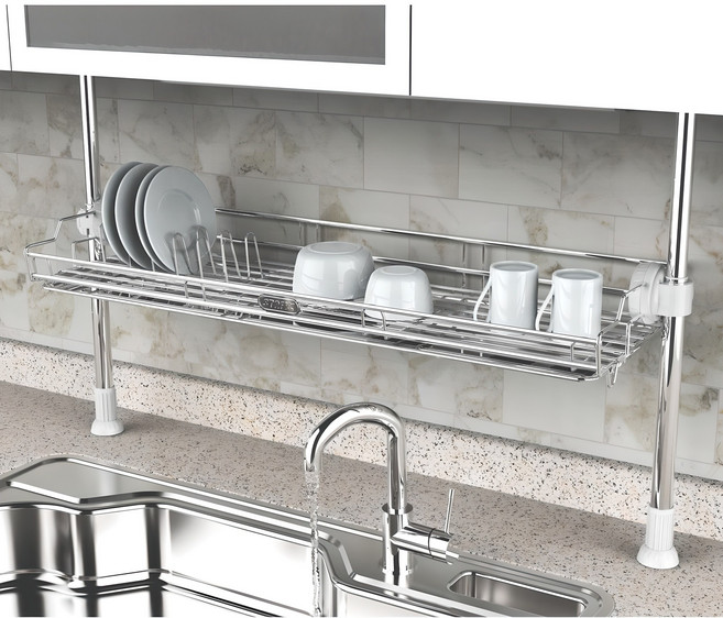 스타픽스 원터치 싱크선반 900, 1단, 실버, 1개