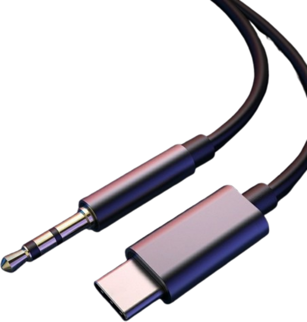 轉接線 數字AUX轉接線Type-c轉3.5mm 適用Type-C設備 車載音頻線 類比模擬信號/數位信號, 黑色-類比信號-模擬款, 1個