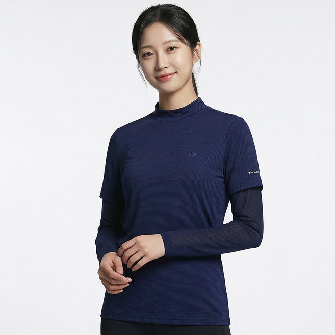 아소트 여성 냉감 반목 쿨티 프리미엄 일체형 토시티셔츠 골프 아웃도어 등산 작업복