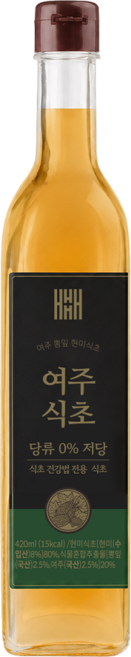 김소형 원장 저당 여주 발효 식초 당류 0% 초산 5%, 1개, 420ml
