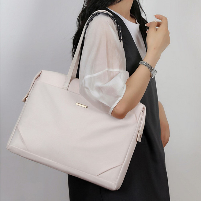 애니위드 여성 노트북가방 토트백 숄더백, 1개, 아이보리