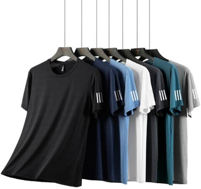 男款短袖涼感衣 L-8XL 冰絲運動速乾排汗衫