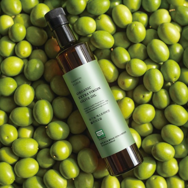 유리아 유기농 냉압착 엑스트라버진 올리브오일, 없음, 2개, 500ml