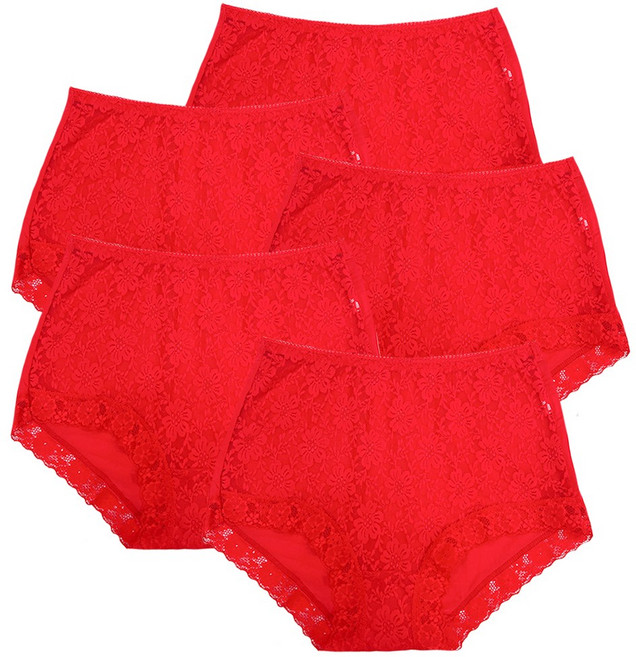 엘에이스 국내산 앞레이스 인견 맥시 팬티 5종세트 05