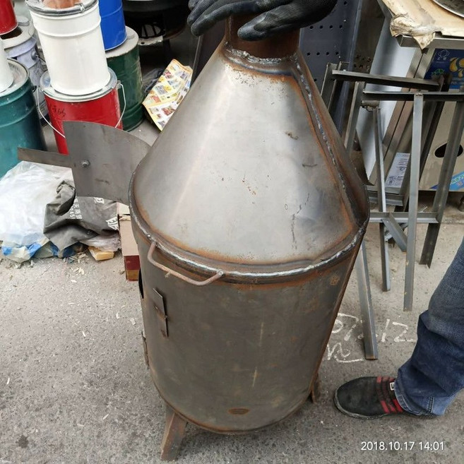 대형 소각통 가정용 종이 연소기 캠핑 현장 공사장 화덕, 두꺼운 1.05m 40cm B, 기본 색상