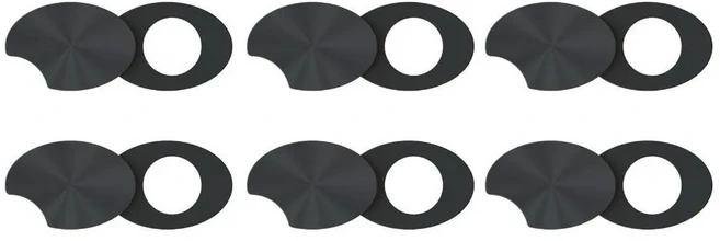 3/6개 회전 디자인 스마트 안경 LED 라이트 커버 차단 스티커 레이-밴 메타/웨이파이어/스카일러/헤드라이, 01 6Pcs