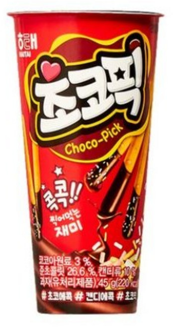 해태제과 초코픽 과자, 45g, 11개