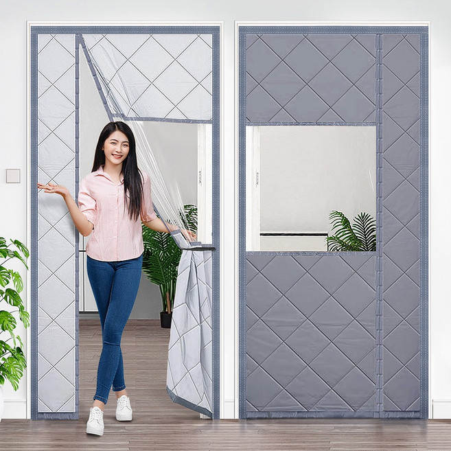 두꺼운 방풍 비닐 커튼 외풍 우풍 차단 창문형 방풍막 방한커튼, 1개