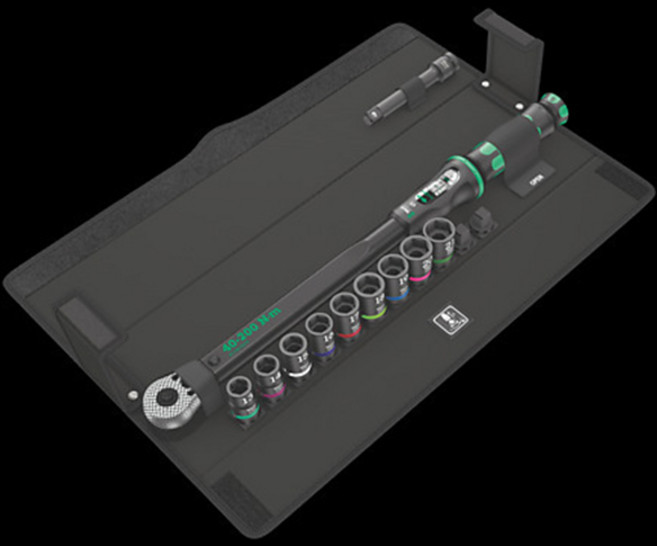 WERA 베라 정품 수공구 1/2 클릭 토크 C3 토크렌치 소켓 + 전용 케이스 세트 40-200 Nm 11pcs (075681), 1개