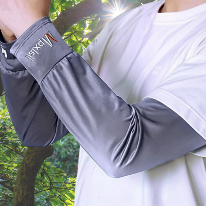 야외 활동 필수템 쿨링 루즈핏 스포츠 팔토시, 1세트, 그레이