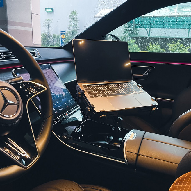 아콘 TTHD6123 차량용 컵홀더 노트북 거치대 자동차 태블릿 스탠드 트레이 받침대, 1개