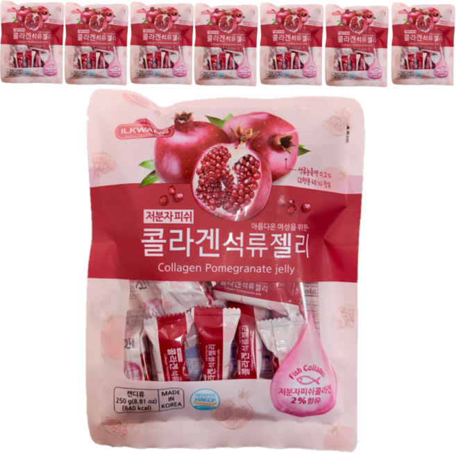 일광제과 콜라겐 석류 젤리, 8개, 250g