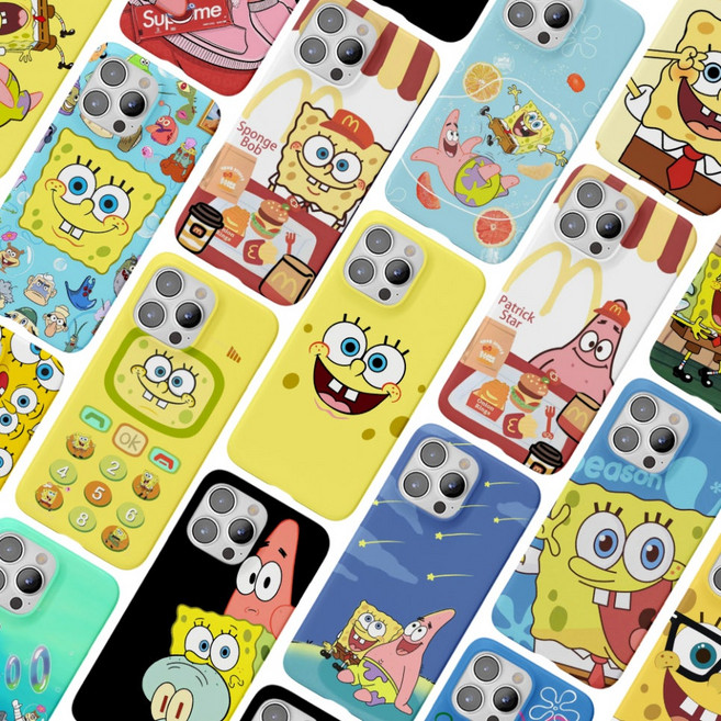 전기종 스폰지밥 케이스 AT-M130 잼폰2 X커버5 A13 버디3 A15 A24 A25 A34 M23 M33