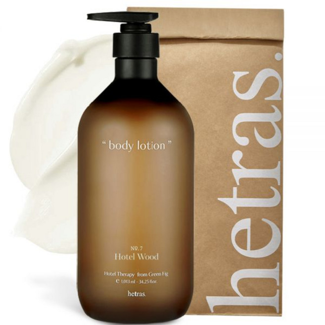 헤트라스 호텔 테라피 퍼퓸 바디로션 대용량 1013ml 향좋은 고보습 바디 크림 어메니티 호텔우드, 1.013L, 1개