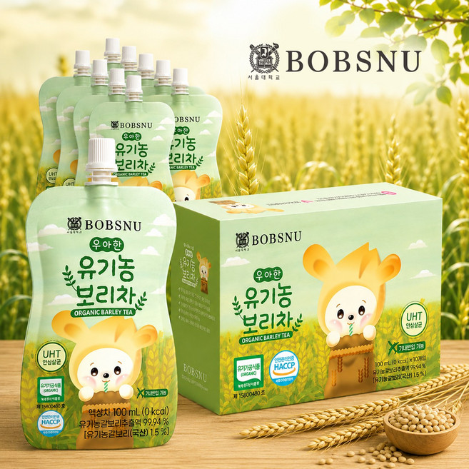 서울대 우아한 유기농 보리차, 100ml, 10개입, 1개
