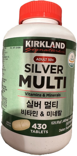 커클랜드 실버 멀티 비타민 430정, 1개