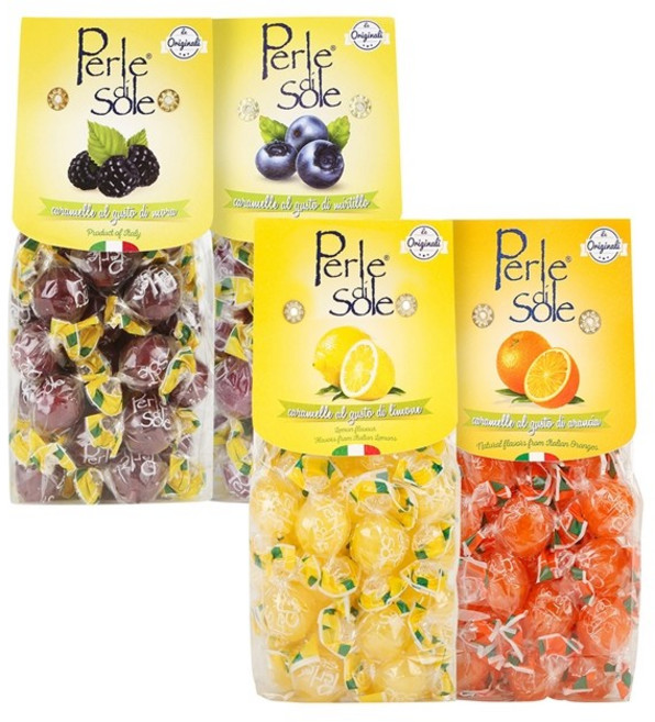 perledisole 페를레디솔레 포지타노사탕 임산부캔디 4종, 과일 사탕 세트, 4개, 200g