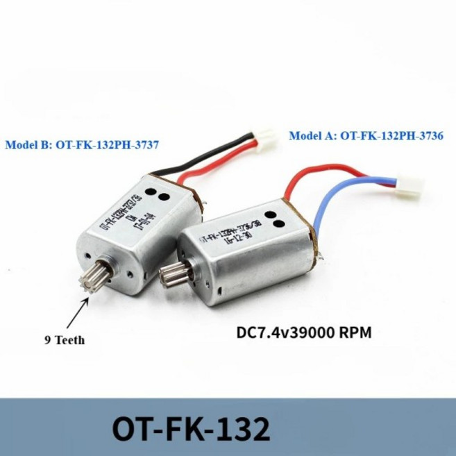 1PC OT-FK-132PH 모터 DC7.4V 39000RPM 냉각 구멍이 9 개의 치아 기어가 고속 자기 DIY RC 드론 Quadcopt, 02 Model B   132PH-3737, 01 0, 1개