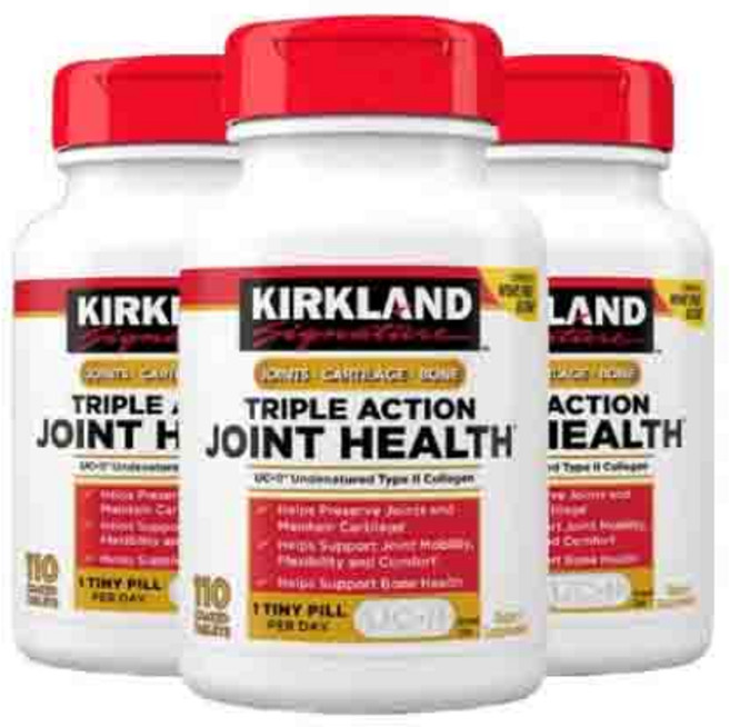 커클랜드 [3개 SET] 트리플 액션 조인트 헬스 110정 (타블렛) Kirkland Signature Triple Action Joint Health (110 Tablets), 3개