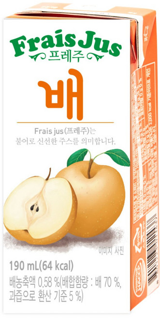 일화 프레주 팩음료 배, 24개, 190ml