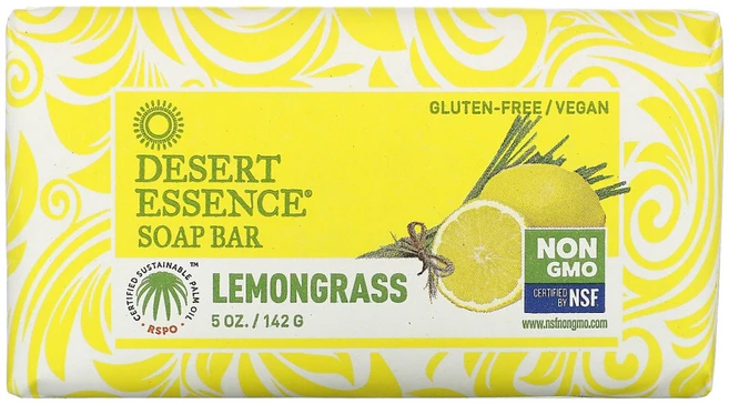 Desert Essence 막대비누 레몬그라스 5 온스 (142 그램) 5팩, 142g - 쿠팡