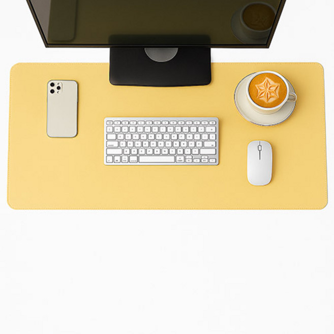 하이어데코 논슬립 데스크 장매트, 버터옐로우
