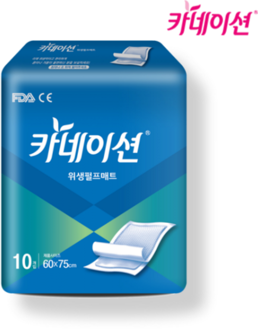 카네이션 성인용기저귀 위생깔개매트(펄프) 10매X8팩 80매, 60 x 75 cm, 10매입, 8개