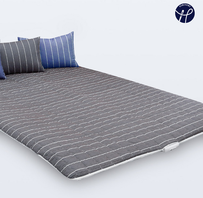 홈홈 국내 제조 먼지없는 세미마이크로 전기 온수 온열 매트커버, 그레이