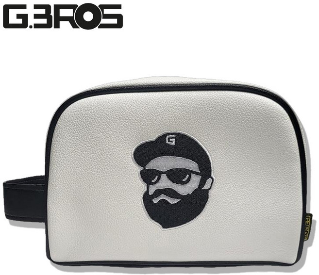 지브로스 GBros signature logo 골프파우치 컬러 : 화이트, 1개