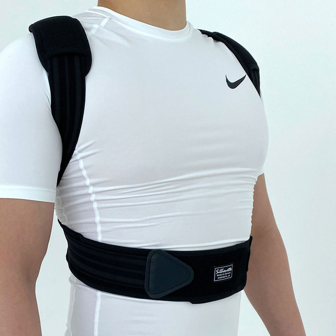 실루엣 의료용 자세교정밴드 거북목 교정기, 1개, 자세교정밴드(WB2) 블랙 XL