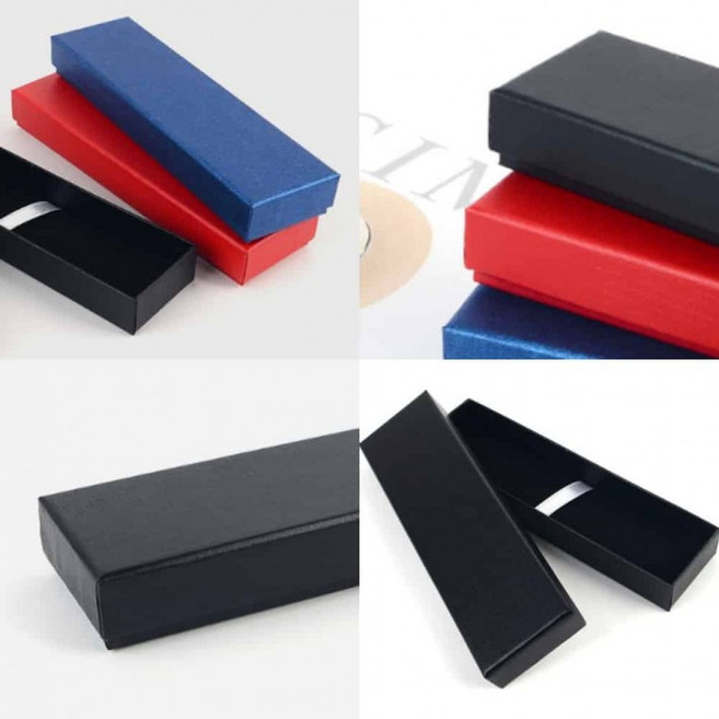 나오유 펜케이스 만년필 샤프 선물용 포장 상자, 1개, 블루