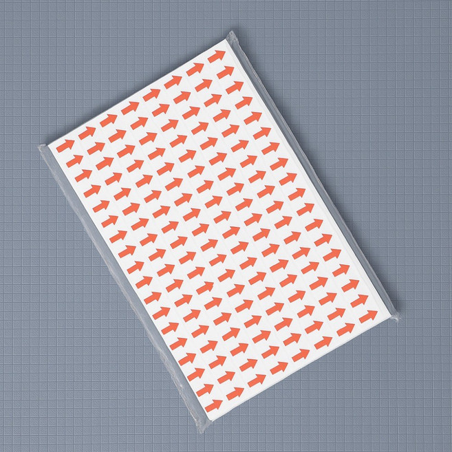 하자검수 화살표 검수 시정 스티커 50매, 1개, 50개입