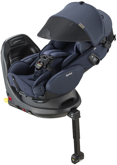 Aprica Fladea Grow EVER Premium ISOFIX 旋轉平躺汽座, 海軍藍