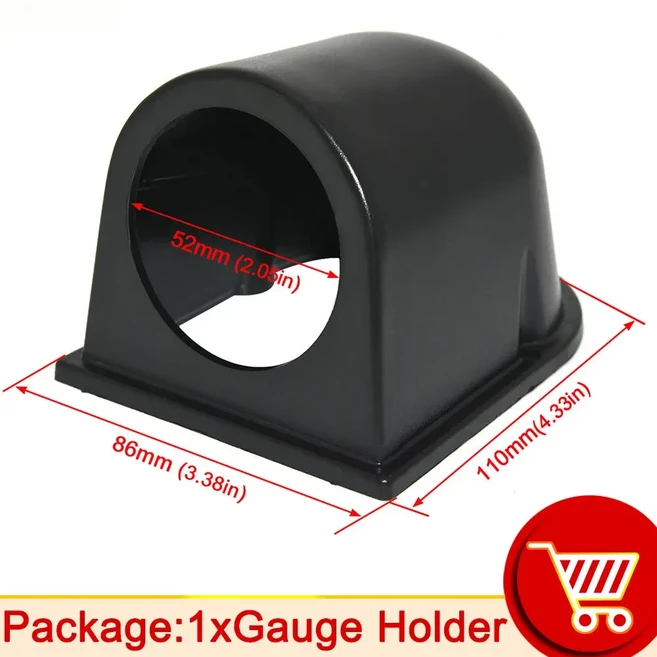 AD 디지털 부스트 게이지 바 PSI 52mm 자동차 수온 측정기 오일 온도 압력 전압계 타코미터 EGT 홀더, 03 Gauge Holder