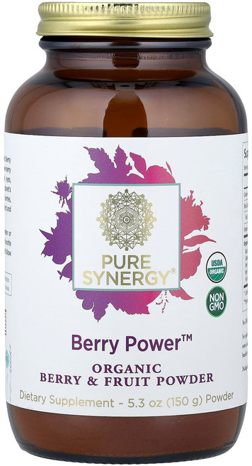 퓨어 시너지 Berry Power 유기농 베리 및 과일 분말 150g(5.3oz) SYN-00476, Pure Synergy, Berry Power™, Be, 1개