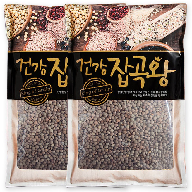 [가온애] 슈퍼푸드 렌틸콩 (브라운), 2개, 1kg