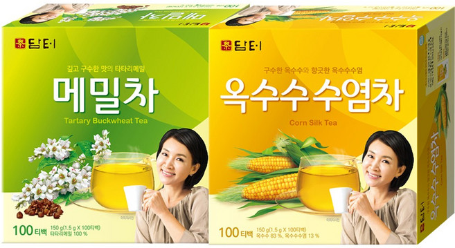 담터 옥수수수염차 100T + 담터 메밀차 100T, 1세트, 100개입, 1.5g