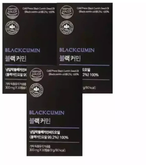 블랙커민 씨드 오일 300mg 30캡슐 3박스 블랙시드오일, 1개 - 쿠팡