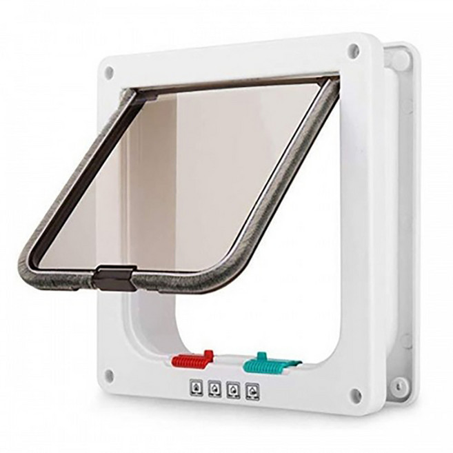 펫카소 강아지 고양이 방문 출입구 펫도어 양방향 안전문, 1개