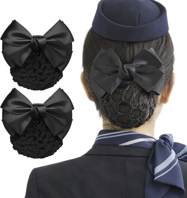 하우블리 러블리본 면접 간호사 승무원 올림머리 여성 데일리 헤어망 머리망 3p