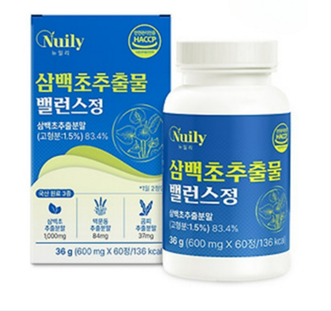 코 건강 개선 삼백초추출물 100, 2개, 60정