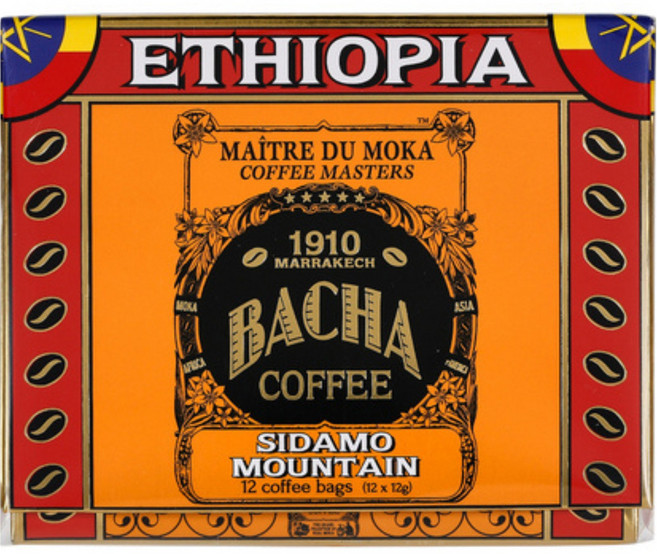 BACHA COFFEE 시다모 마운틴 커피 기프트박스, 1개, 12개입