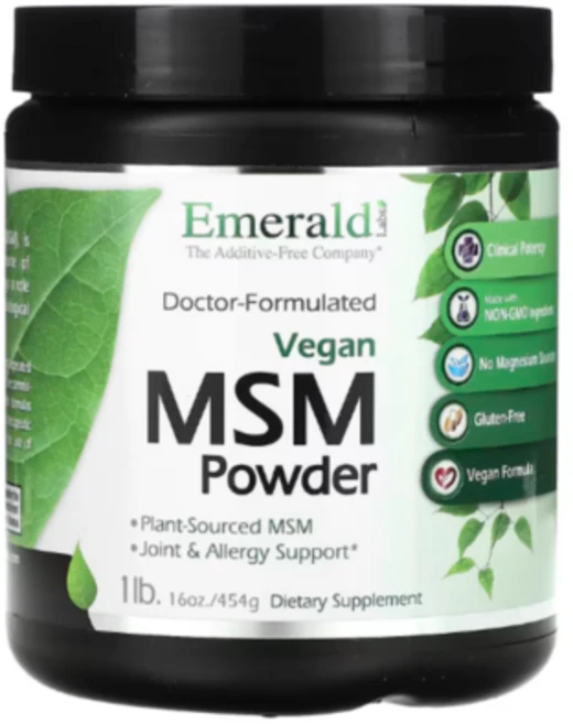 에머랄드 비건 MSM 파우더 454g 분말 식이유황, 에메랄드 연구소 비건 MSM 파우더 1파운드 454g, 1파운드(1팩) - 쿠팡