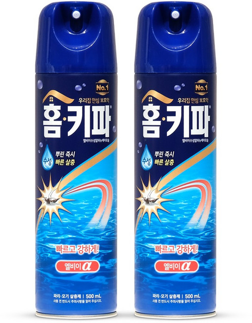 홈키파 엘비이 알파 에어졸500ml, 2개, 500ml