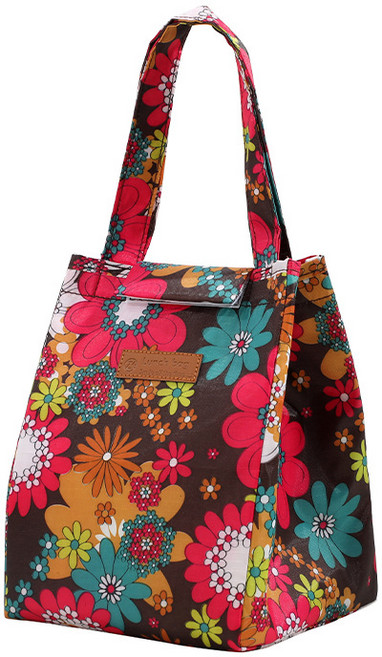 에트유 미니 보냉백 도시락가방 피크닉 런치백 보냉가방, 1개, 커피 해바라기