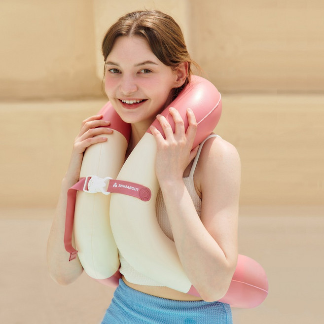 스윔어바웃 성인용 클래식 넥튜브 수영보조용품, 로즈 핑크(CN80_05)