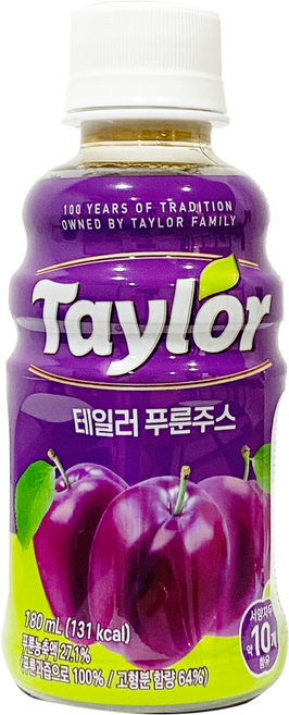 테일러 푸룬 주스, 180ml, 1개
